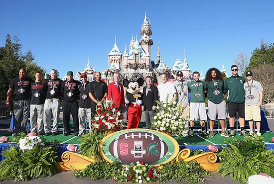 Michigan State Spartans and the Stanford Cardinal at Disneyland Resort Rose Bowl Team Ceremony