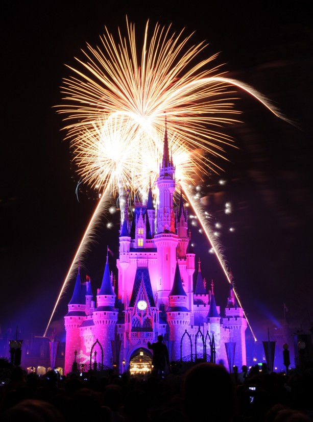 Fireworks Above Cinderella Castle at Walt Disney World Resort