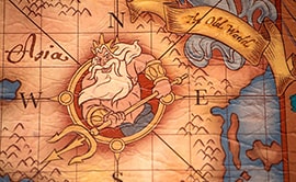 A Cartographer's Map in Prince Eric’s Village, New Fantasyland
