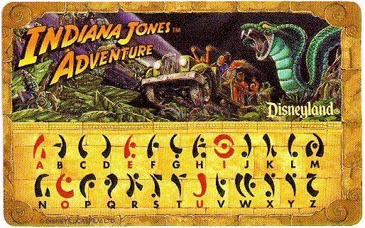 Decoder for Maraglyphics in Indiana Jones Adventure at Disneyland Park Courtesy of Walt Disney Imagineering Art Library