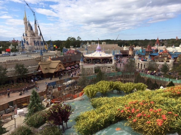 The View From the Top of Seven Dwarfs Mine Train at Magic Kingdom Park