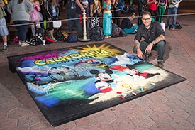 Chalk Art by Featured Artist Noah at the Rock Your Disney Side 24-Hour Event at Disneyland Resort