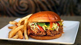 Slow-Roasted Kalua-Style Pork Sandwich at Tangaroa Terrace at the Disneyland Hotel