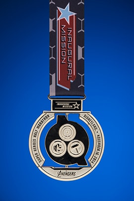 The Avengers Super Heroes Half Marathon Inaugural Mission Finisher Medal Back