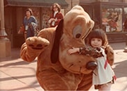 @eilonwey28: 1970's Disneyland. Me and Pluto on Main St. - taken by my Dad in Mar. 1977, on my 2nd birthday