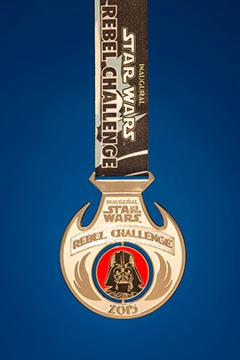 The Inaugural Star Wars Half Marathon Weekend Presented by Sierra Nevada Corporation Medal Rebel Challenge medal