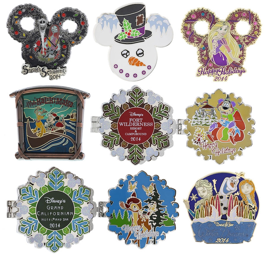 NEW Disney Parks Disneyland 2020 Holiday Christmas Snowman Mystery 10 Pin Set