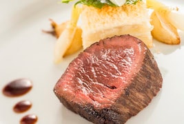 Kobe Beef with Turnip and Potato Gratin Dish from the Petites Assiettes de Remy Experience