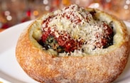 Beef and Spinach Meatball in a Sourdough Bread Bowl from Trattoria al Forno at Disney's BoardWalk