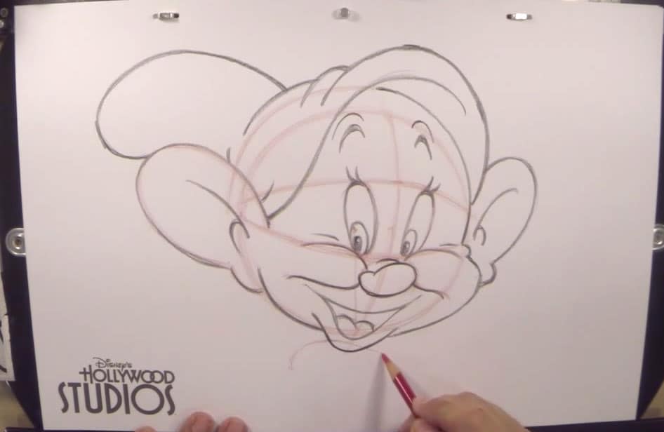 Learn To Draw Dopey From Snow White And The Seven Dwarfs At Disney S Hollywood Studios Disney Parks Blog