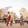 The Flag-Throwing Team of Sbandieratori Di Sansepolcro in Italy at Epcot