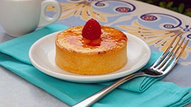 New Creme Brulee at Jolly Holiday Bakery Café in Disneyland Park