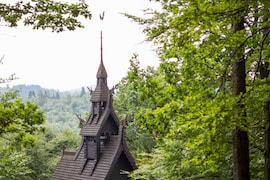 Disney Cruise Line Guests Visiting Fantoft Stave Church in Norway
