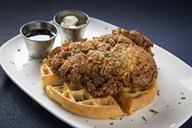 Chicken and Waffles at ESPN Zone at Downtown Disney District at Disneyland Resort