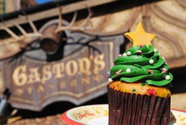 Holiday Tree Cupcake from Gaston’s Tavern in New Fantasyland