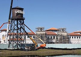All in the Details: Disney Springs Water Tower Raised