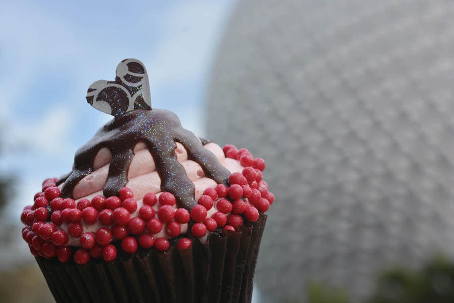 Chocolate Cupcake with a Strawberry-Marshmallow Center from Epcot