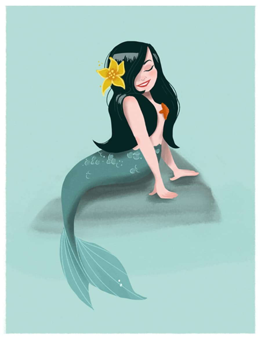 Mermaid Art by Ann Shen at April's Disneyland Resort Merchandise Event 2016