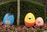 Winnie the Pooh, Eeyore and Piglet in the Disney Character Egg Hunt at Hong Kong Disneyland