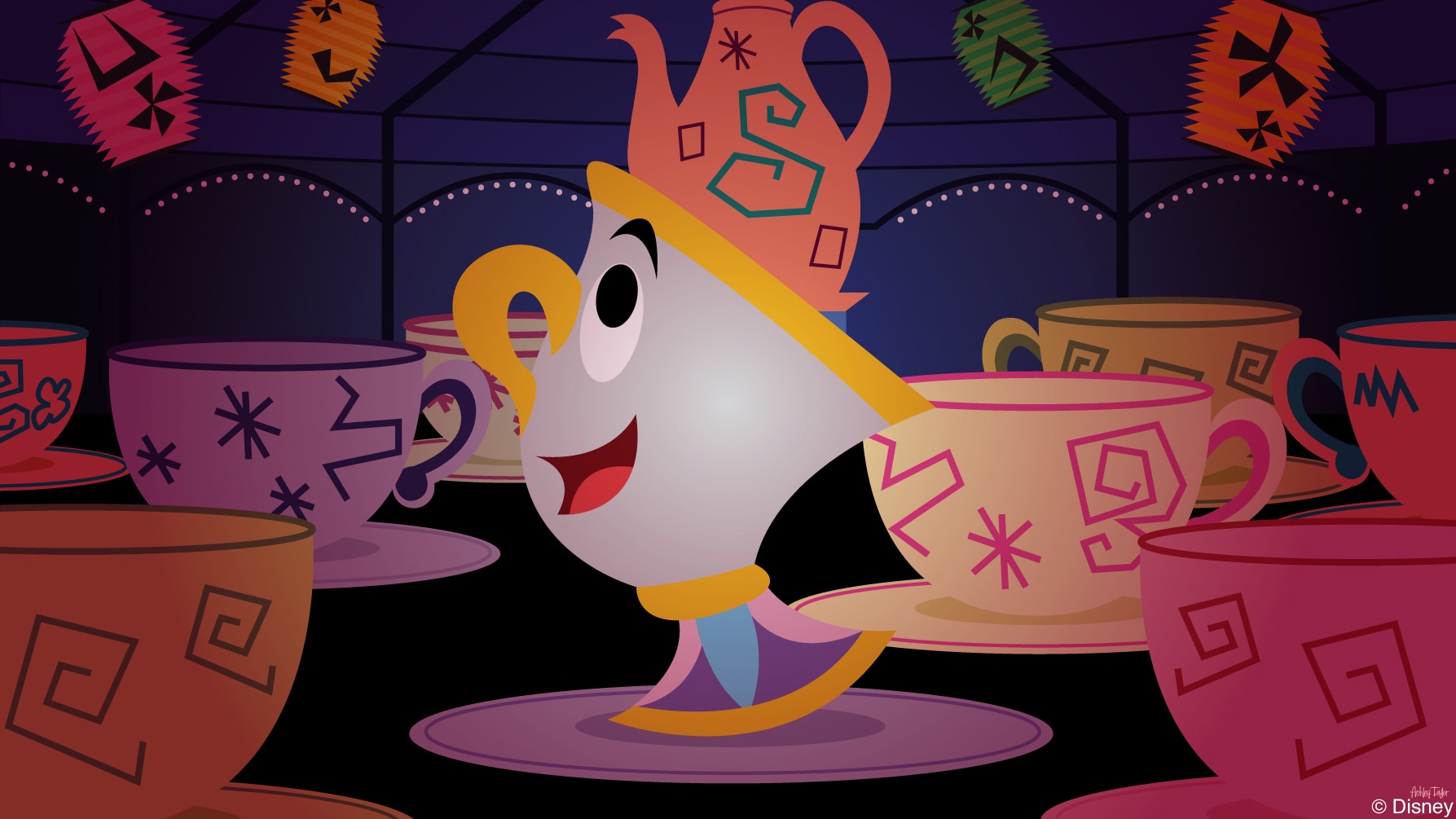 Disney Doodle Chip Takes A Spin At Mad Tea Party Disney Parks Blog