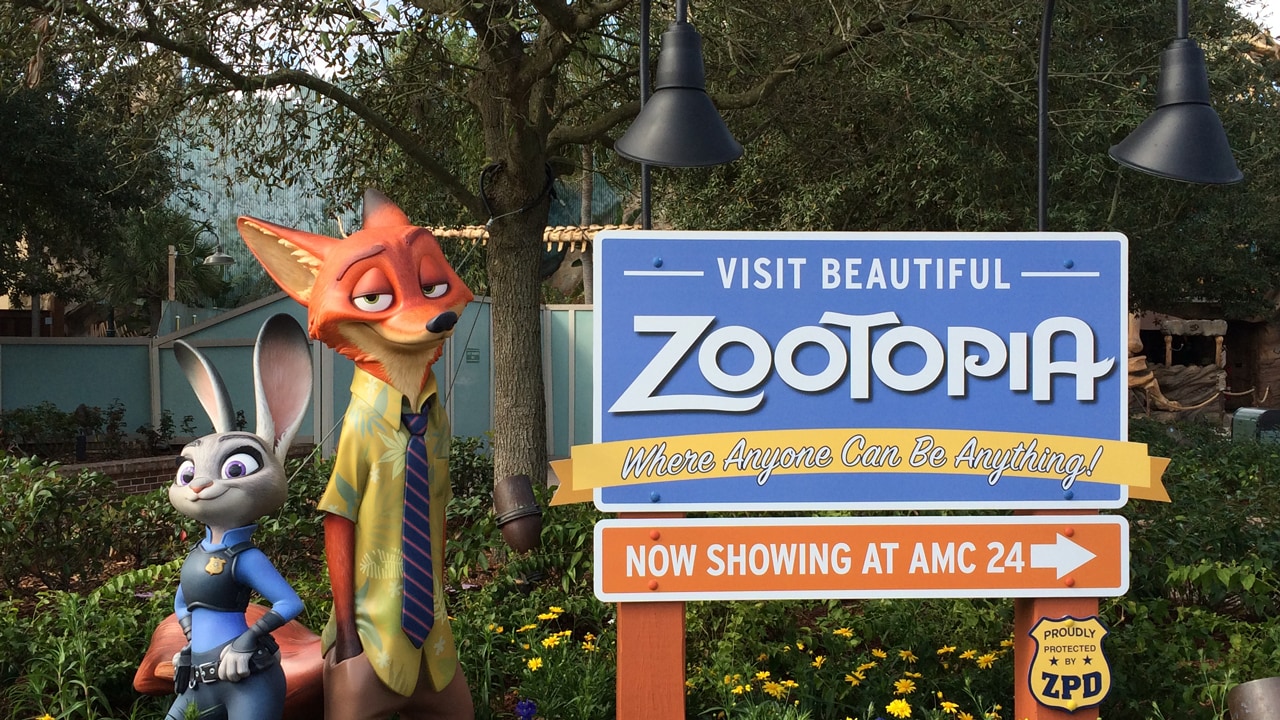 New Zootopia Display at Disney Springs