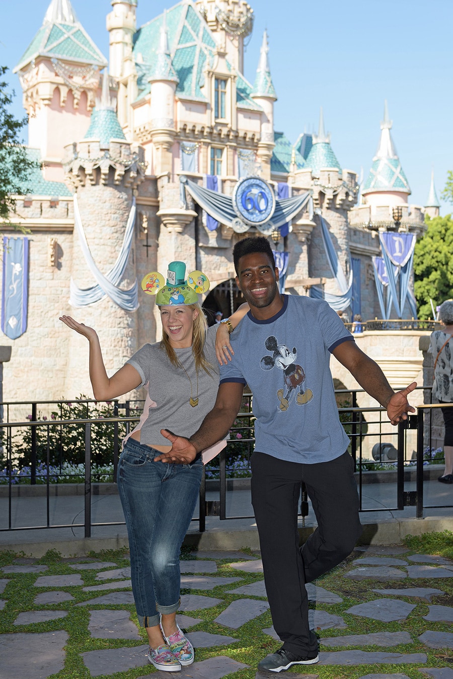 Dancing with the Stars Contestants Jodie Sweetin and Keo Motsepe at Disneyland Resort