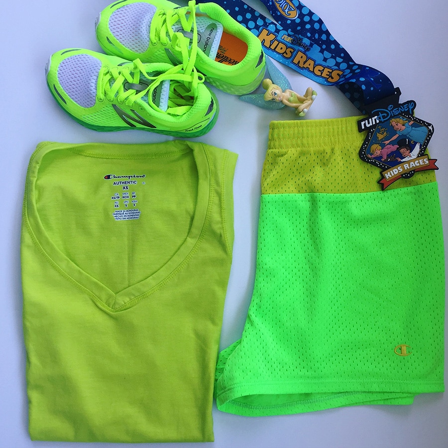 Tinker Bell Inspired Green Kids Outfit at the runDisney Tinker Bell Half Marathon