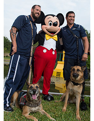 Invictus Participants with Micky Mouse