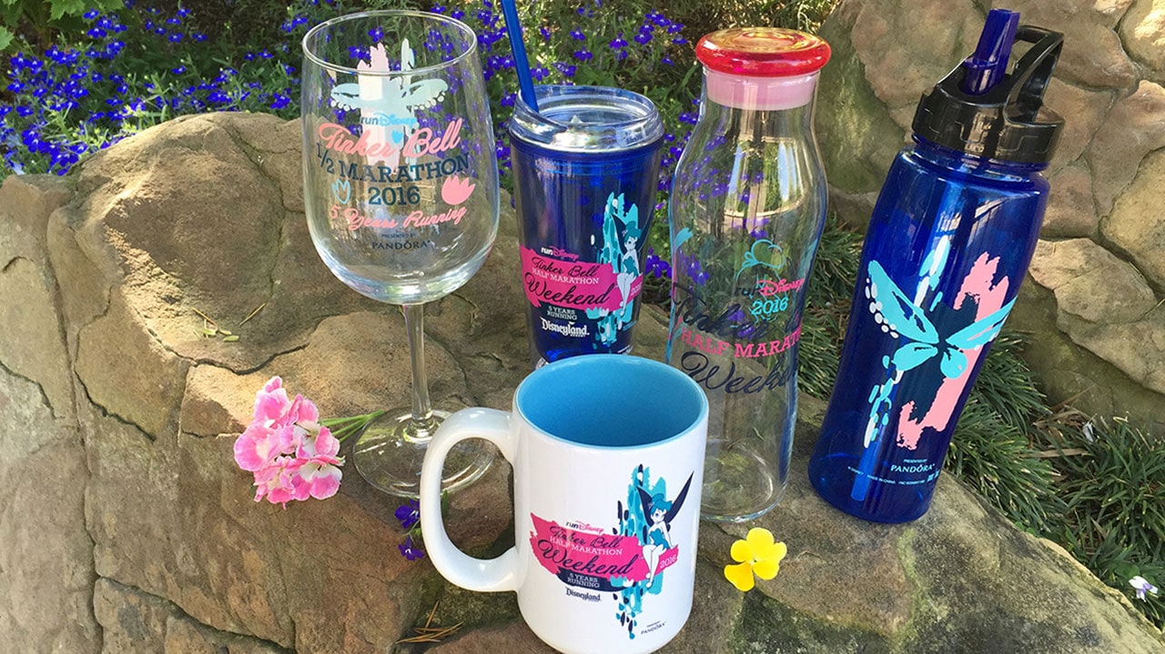 Glassware for Tinker Bell Half Marathon