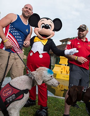 Invictus Participants with Micky Mouse