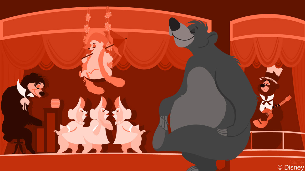 Disney Doodle Baloo Checks Out The Country Bear Jamboree Disney