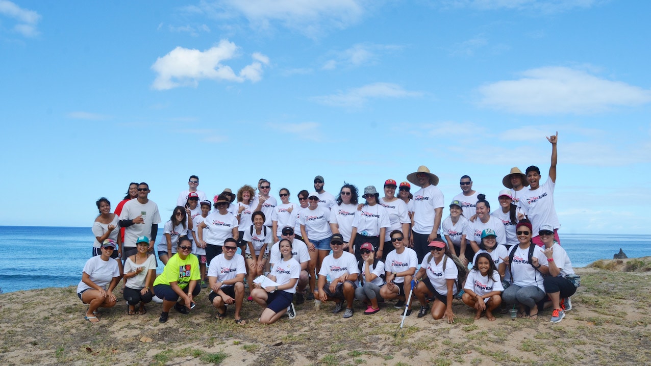 Cast members at Aulani, a Disney Resort & Spa participated in beach cleanups