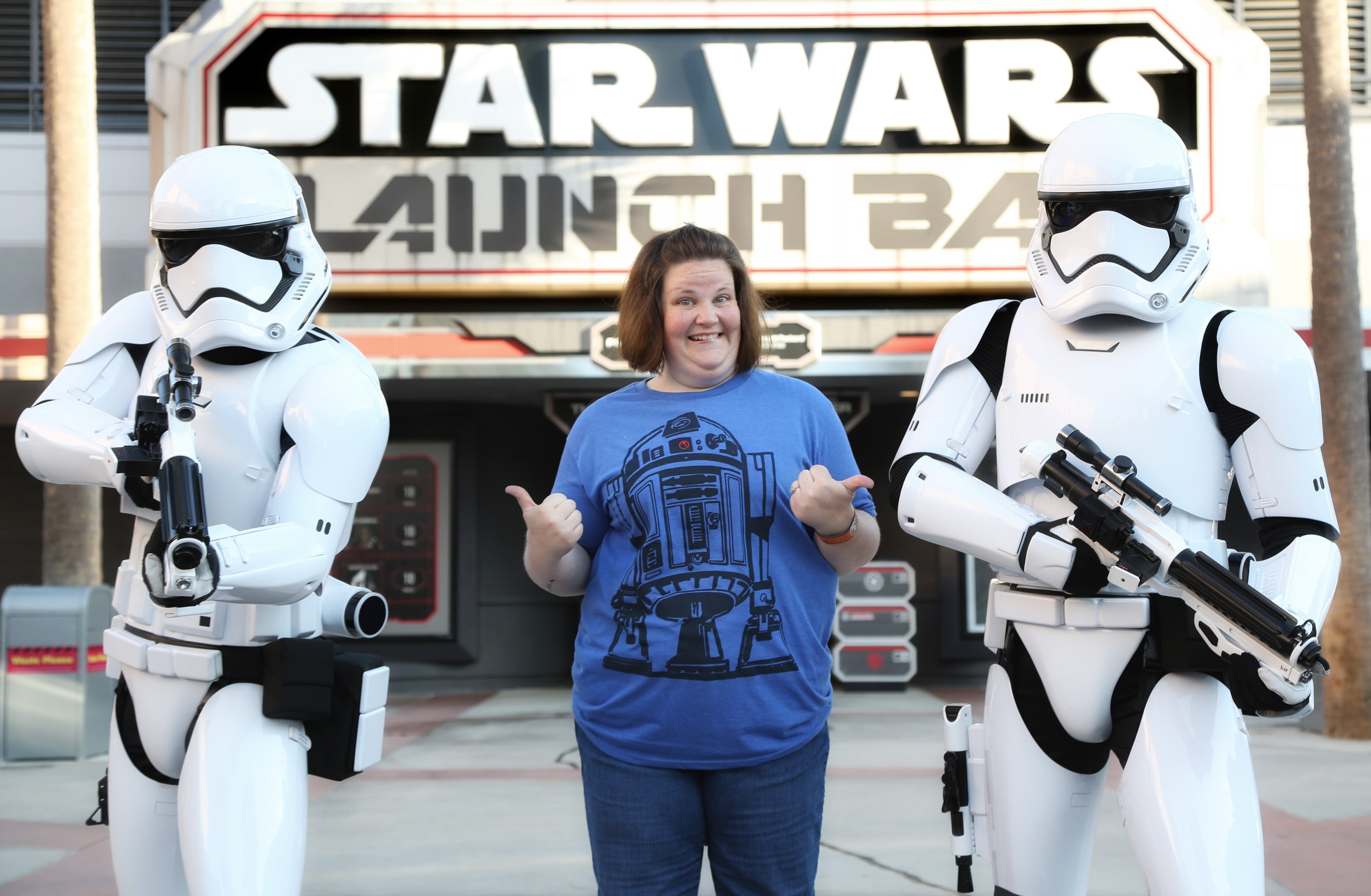 Chewbacca Mom meets Stormtroopers