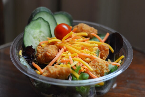 Crispy Chicken Mixed Green Salad from The Golden Horseshoe