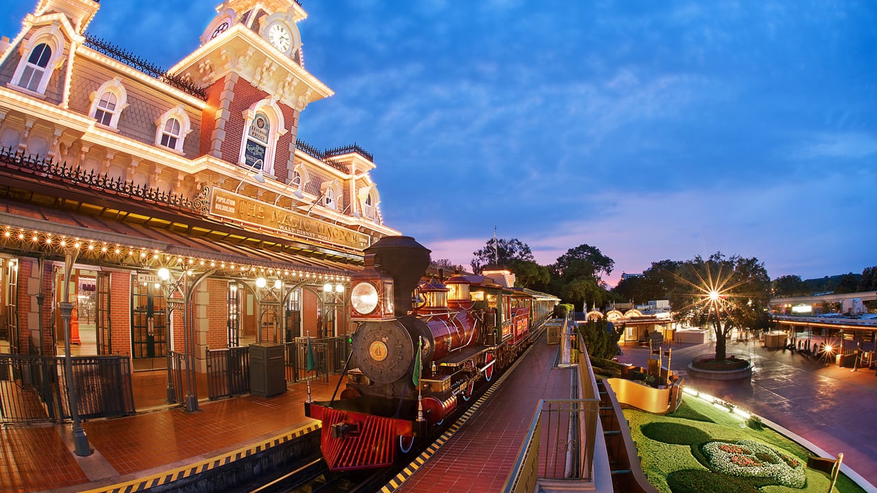 walt disney on a train