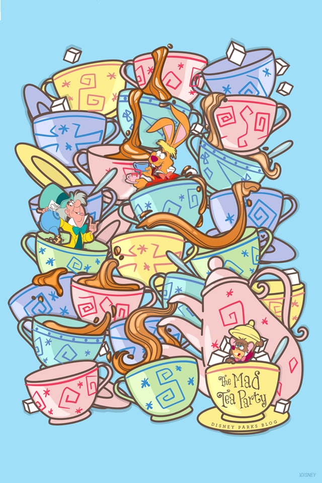 45th Anniversary Wallpaper Mad Tea Party Mobile Disney Parks Blog