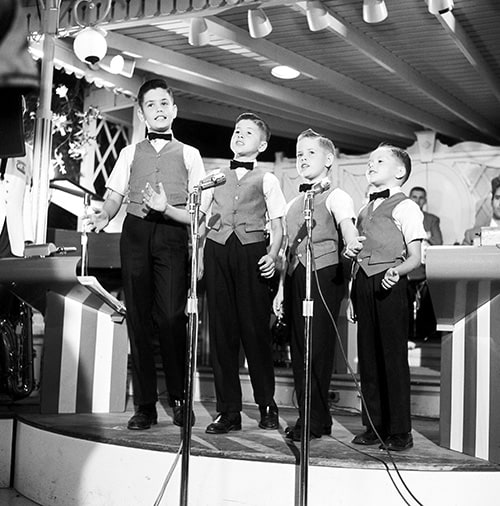 The Osmond Brothers Performing at the Carnation Plaza Gardens at Disneyland Park