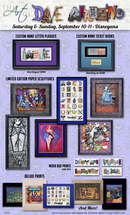 Custom Letters and Ticket Book Plaques by Dave Avanzino