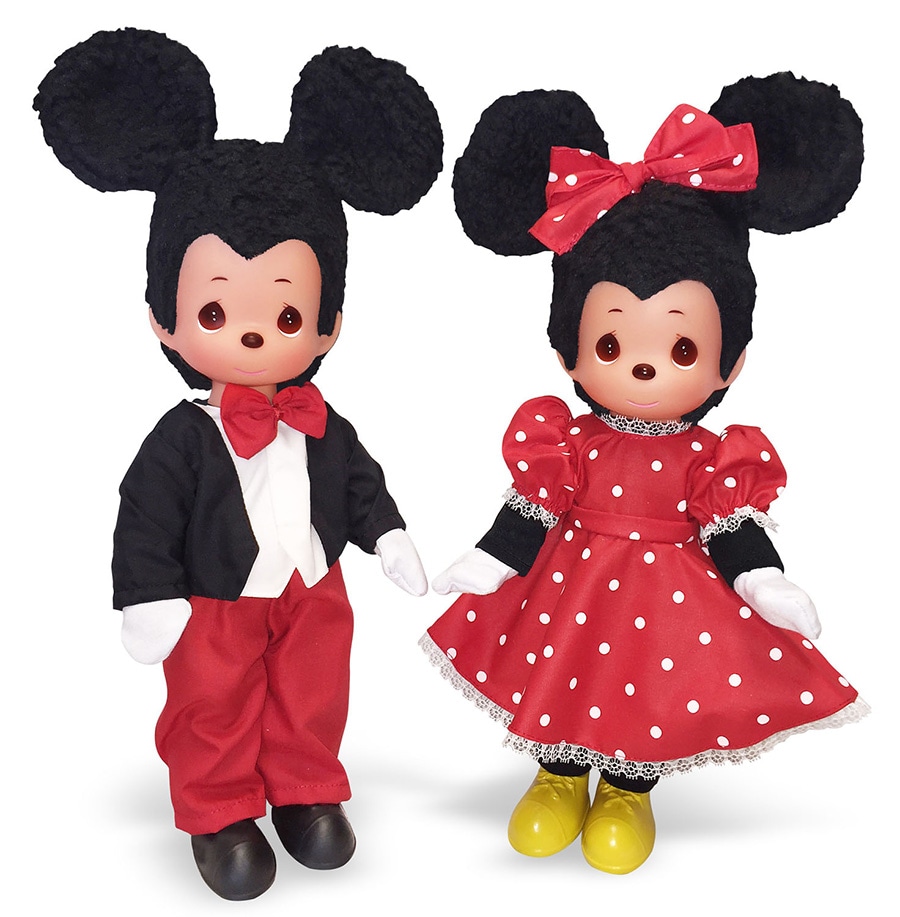 Mickey Mouse and Minnie Mouse Precious Moments Dolls