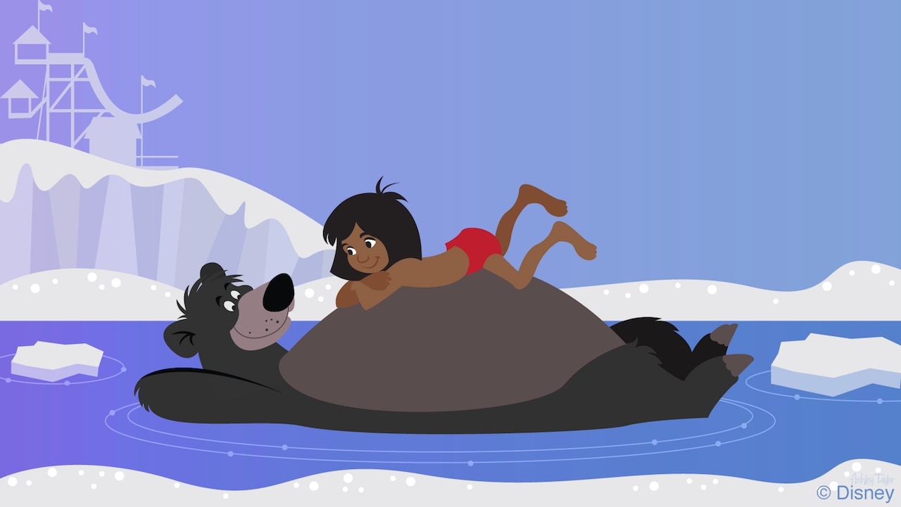 Mowgli Enjoys Cross Country Creek at Disney’s Blizzard Beach Water Park