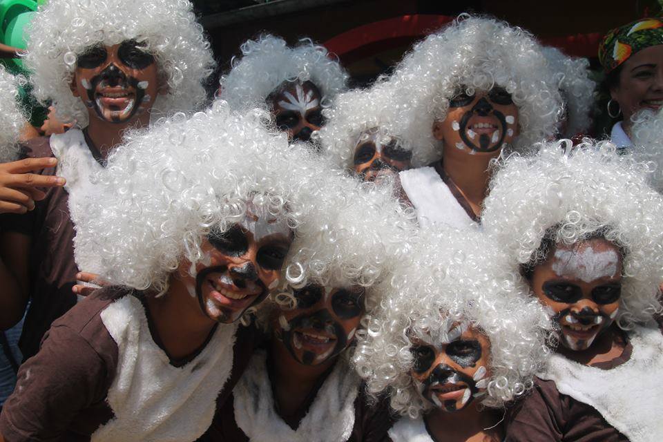 Dancers in Cotton-top Tamarin Costumes