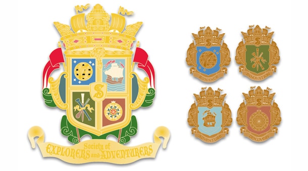 S.E.A. (Society of Explorers and Adventurers) Pins