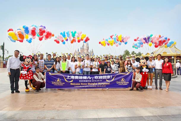 Olympians Celebrate at Shanghai Disneyland