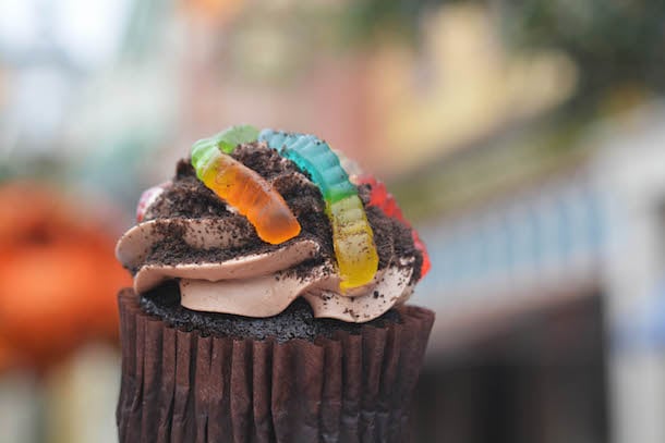 Chocolate Worms and Dirt Cupcake from Main Street Bakery