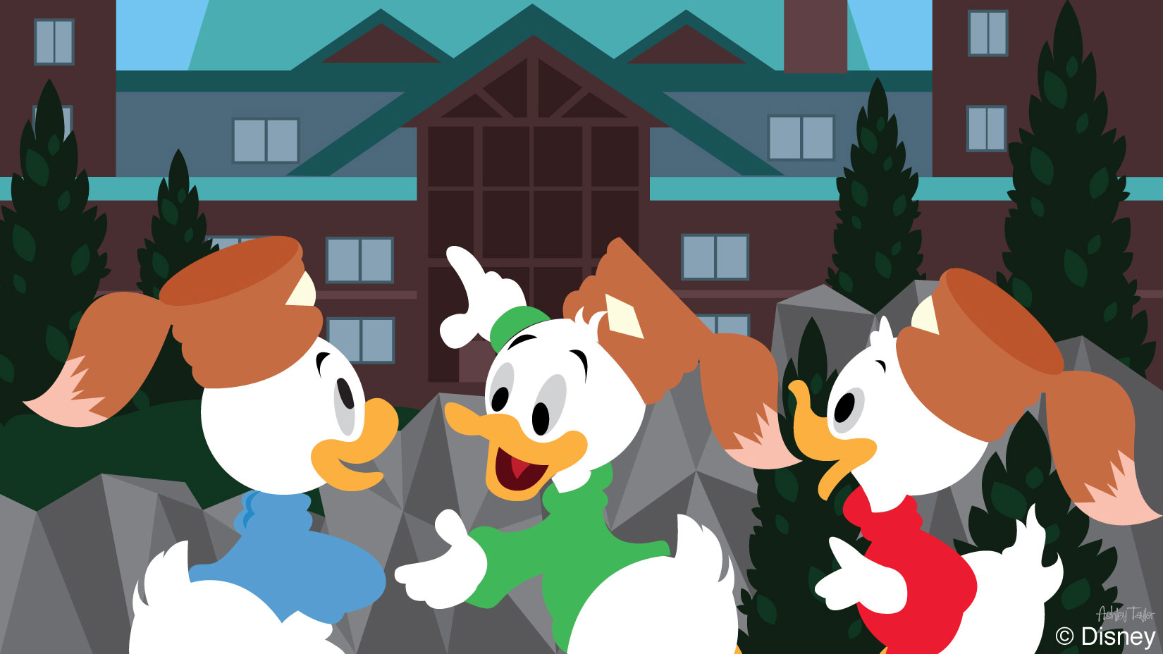 Disney Doodles: Huey, Dewey & Louie Head to Disney’s Wilderness Lodge
