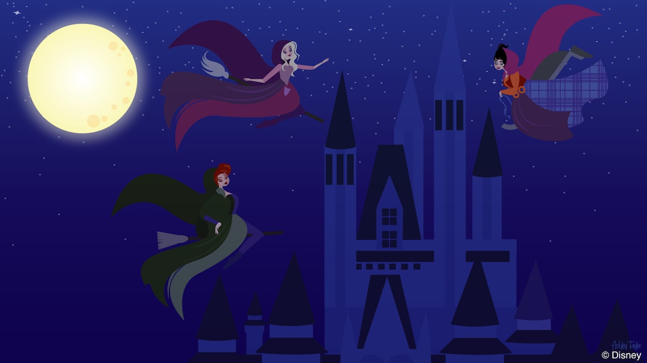 Disney Doodle: The Sanderson Sisters Take Flight