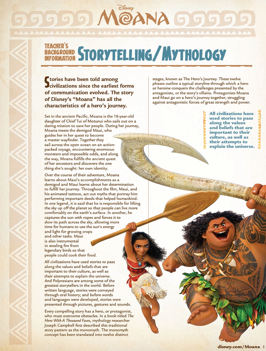 Wildlife Wednesday Disney S Moana Educator S Guide Connects Teachers And Students To The Magic Of Nature Disney Parks Blog