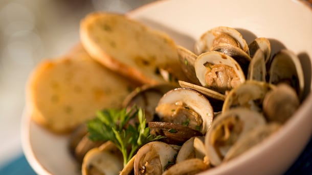 Clams from Wind and Waves Grill at Disney’s Vero Beach Resort