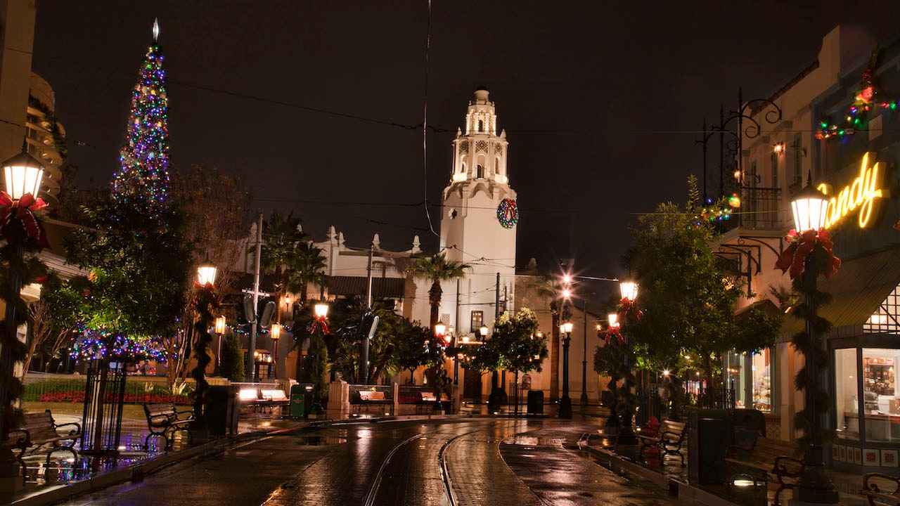 Disney Parks After Dark: Buena Vista Street is Aglow During Holidays at the Disneyland Resort