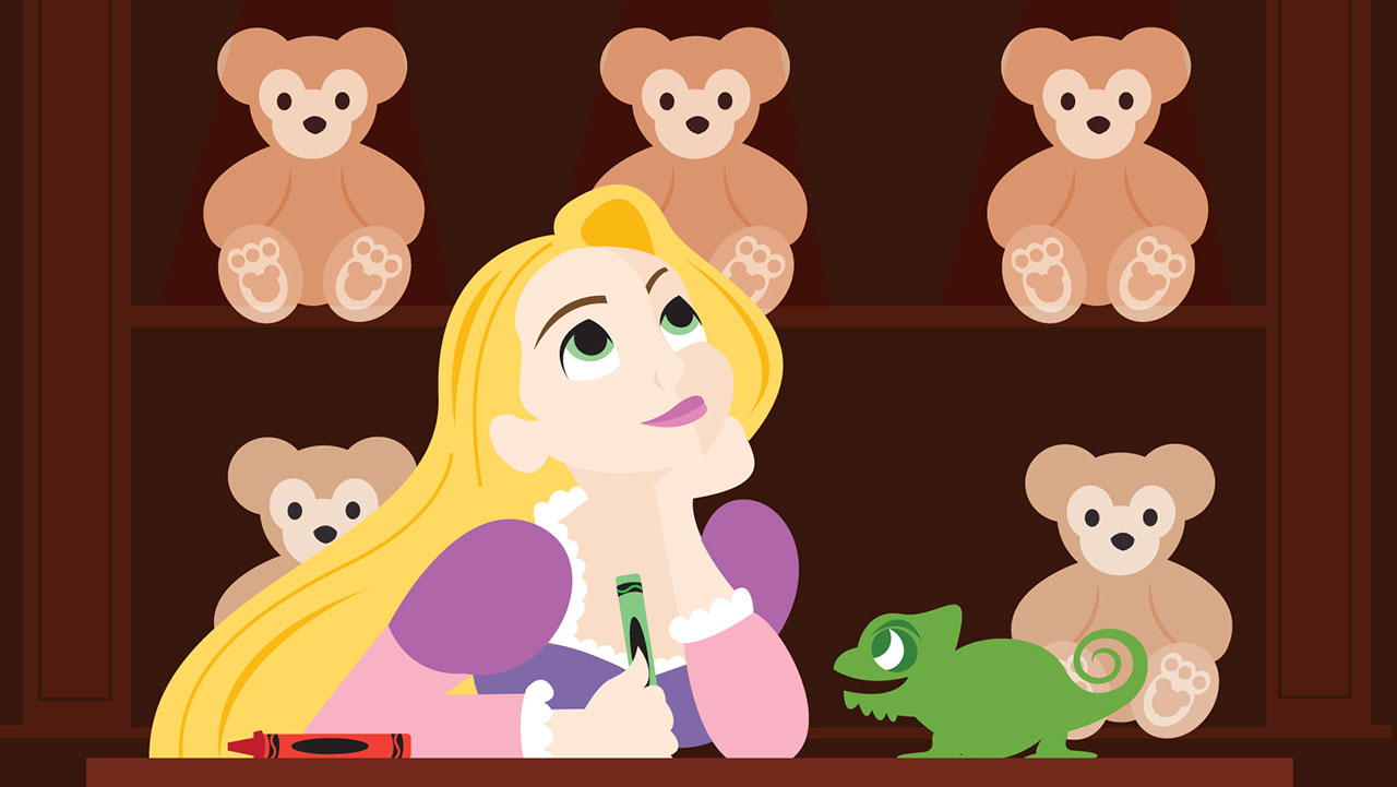 Disney Doodle: Rapunzel Takes Over Kidcot Stations at Epcot